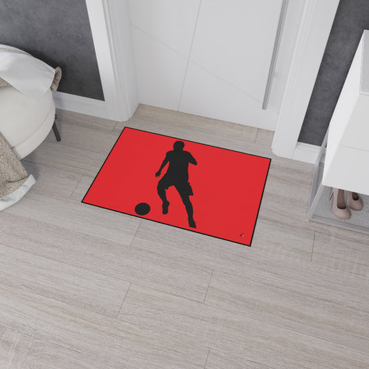 Heavy Duty Floor Mat: Soccer Red