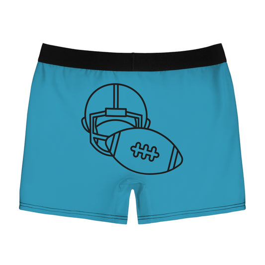 Men's Boxer Briefs Football Turquoise