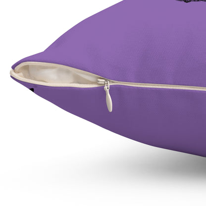 Spun Polyester Square Pillow: Writing Lite Purple