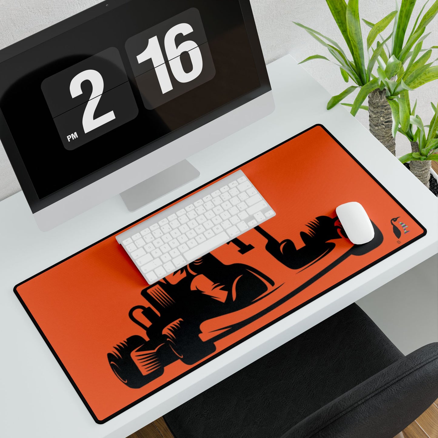 Desk Mats: Racing Orange