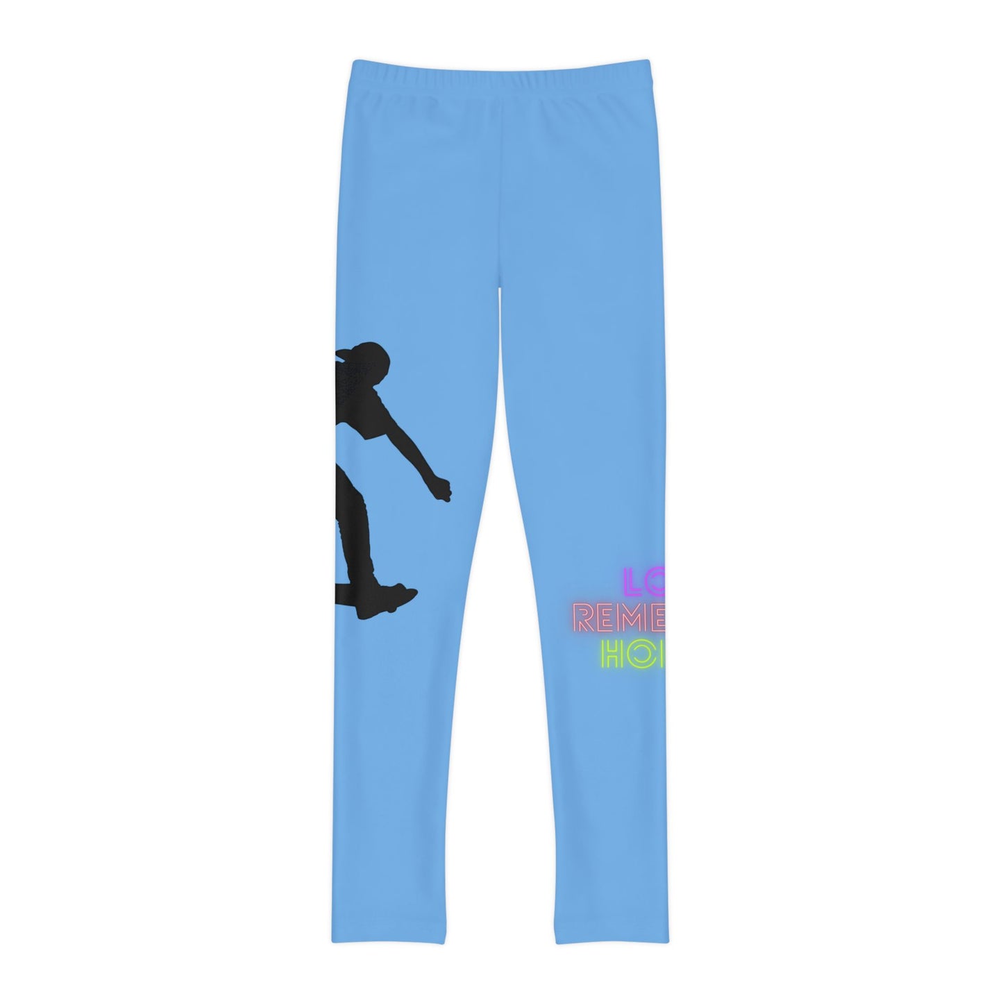 Youth Full-Length Leggings: Skateboarding Lite Blue