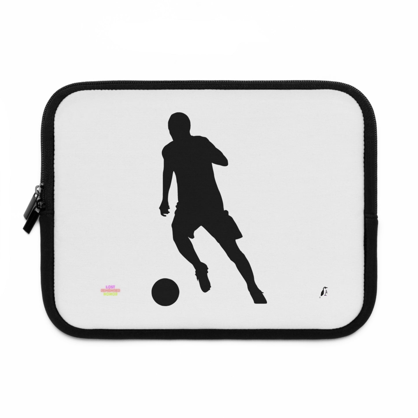 Laptop Sleeve: Soccer White