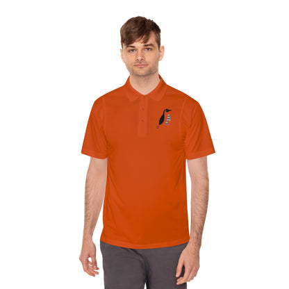 Men's Sport Polo Shirt: Crazy Penguin World Logo #1