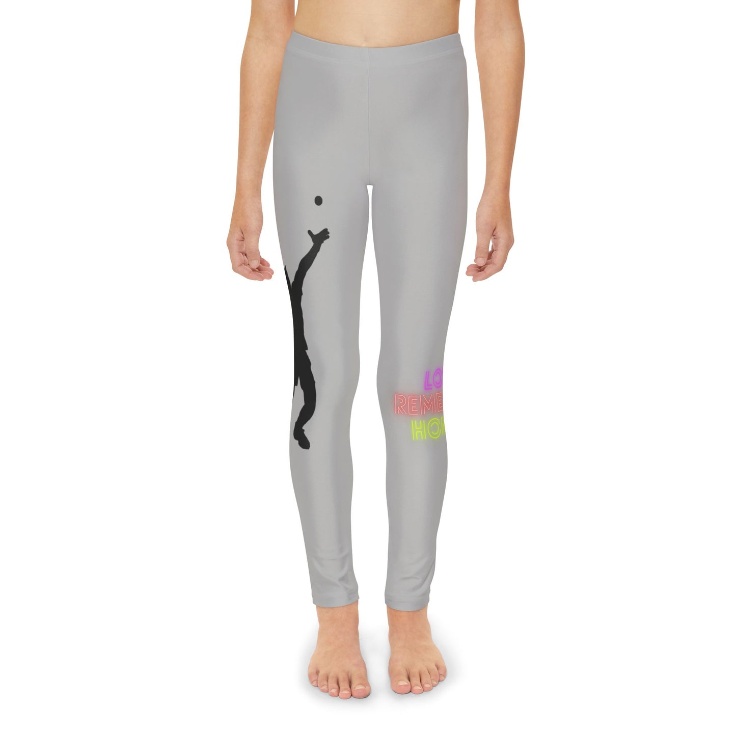 Youth Full-Length Leggings: Tennis Lite Grey