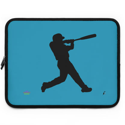 Laptop Sleeve: Baseball Turquoise