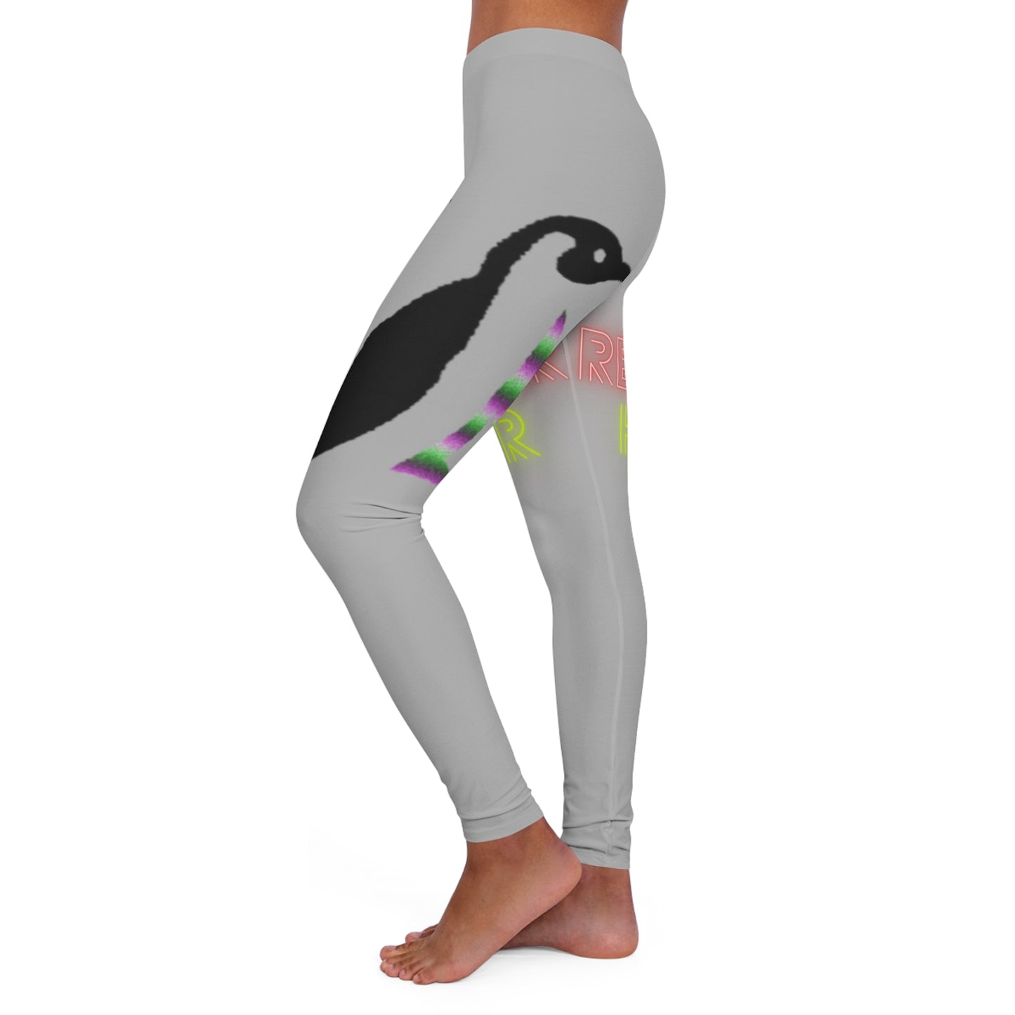 Women's Spandex Leggings: Lost Remember Honor Lite Grey