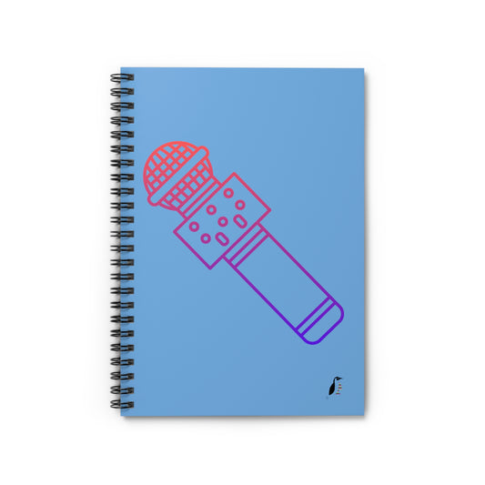 Spiral Notebook - Ruled Line: Music Lite Blue