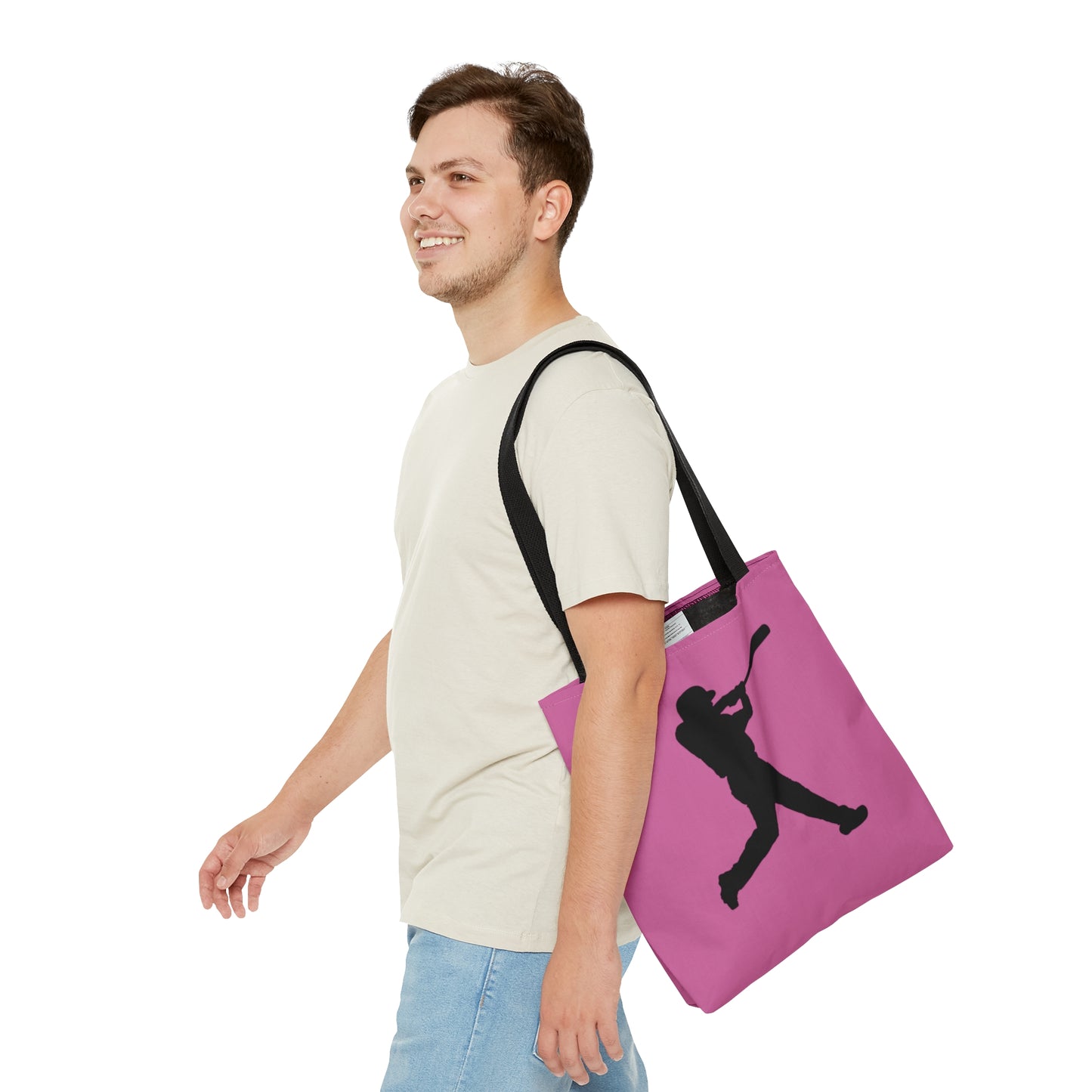 Tote Bag: Baseball Lite Pink