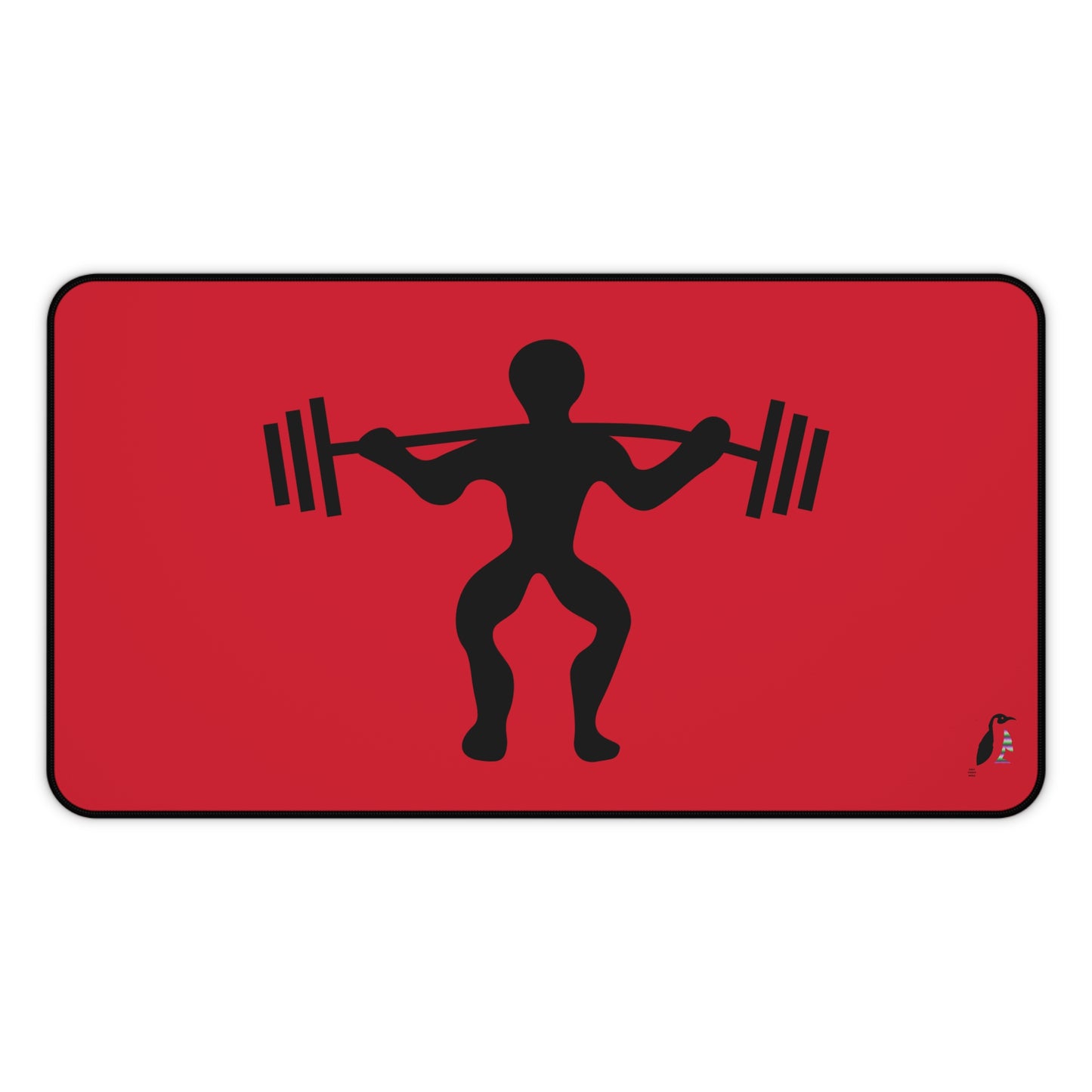 Desk Mat: Weightlifting Dark Red