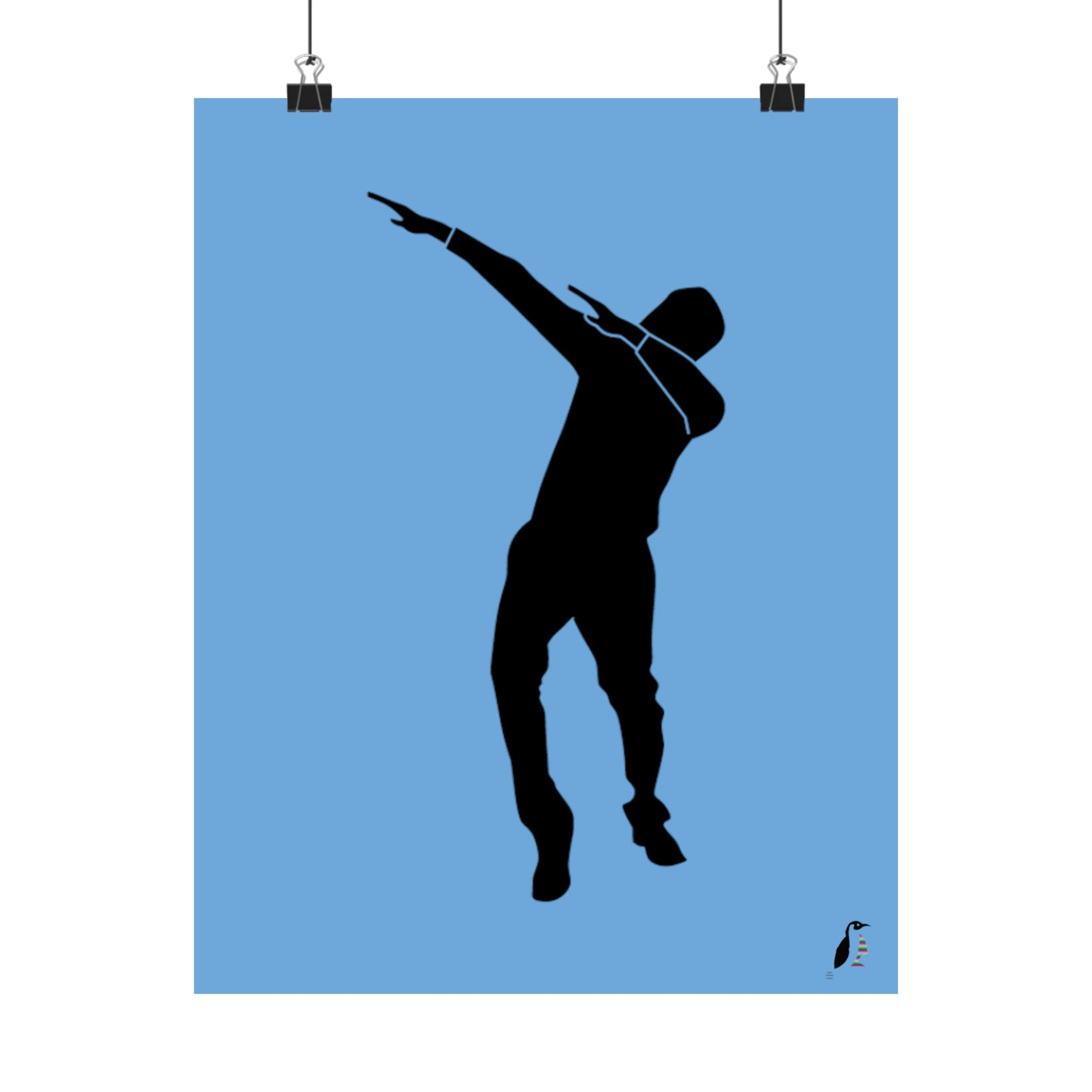 Premium Matte Vertical Posters: Dance Lite Blue