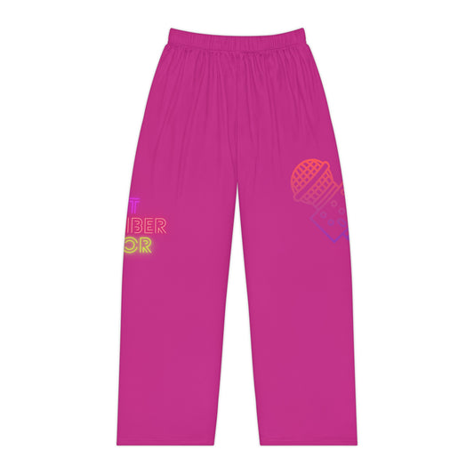 Pambabaeng Pajama Pants: Music Pink 