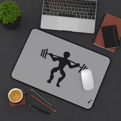 Desk Mat: Weightlifting Grey