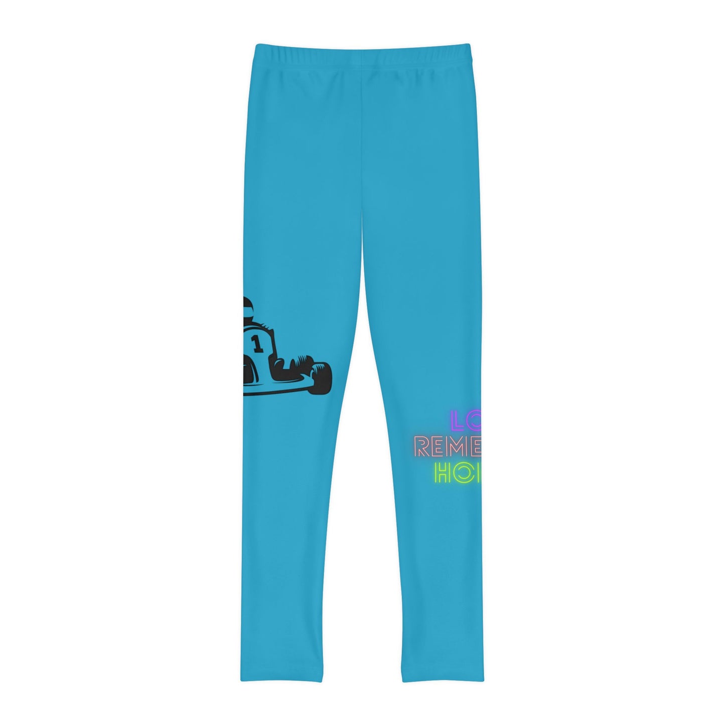 Youth Full-Length Leggings: Racing Turquoise