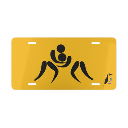 License Plate: Wrestling Yellow