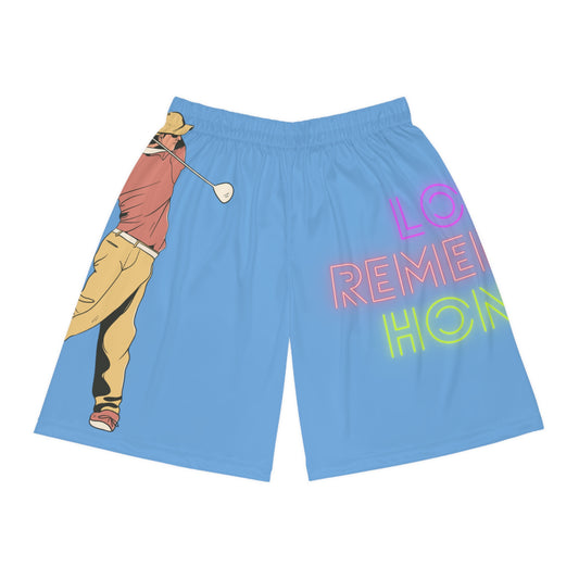 Basketball Shorts: Golf Lite Blue