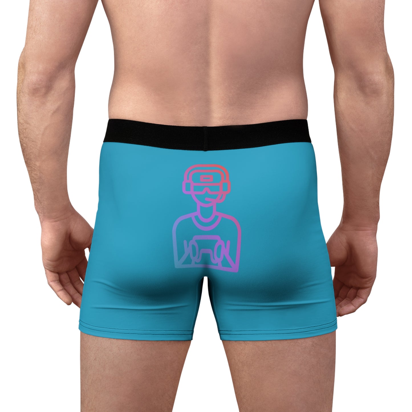 Men's Boxer Briefs: Gaming Turquoise