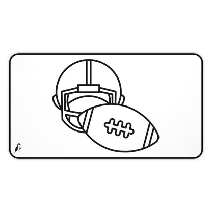 Desk Mat: Football White