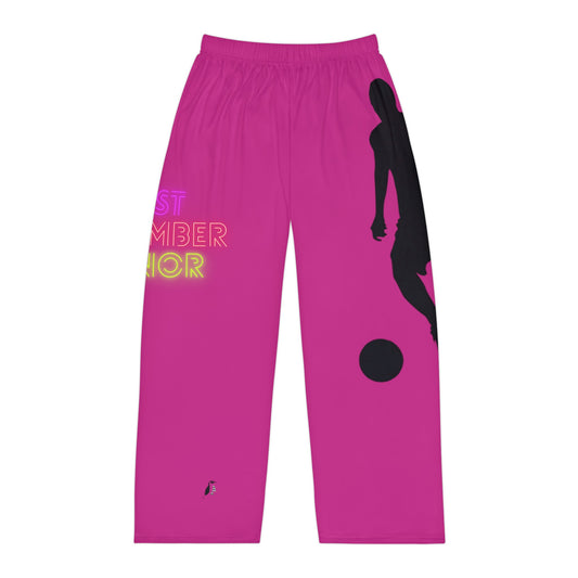 Men's Pajama Pants: Soccer Pink