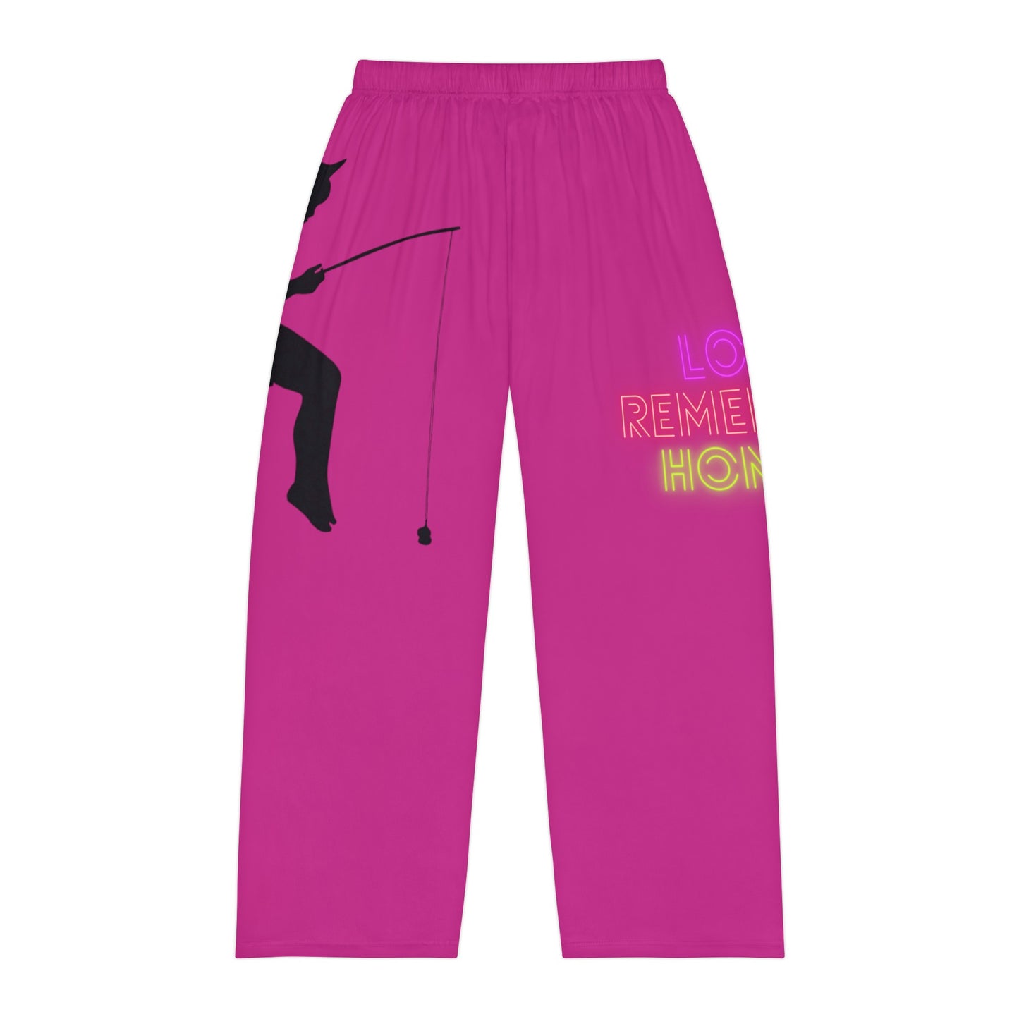 Men's Pajama Pants: Fishing Pink