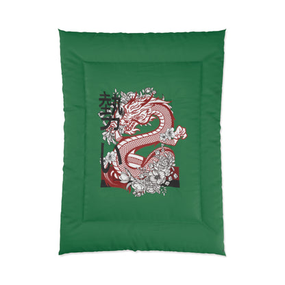 Comforter: Dragons Dark Green