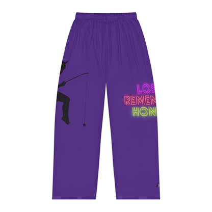 Women's Pajama Pants: Fishing Purple