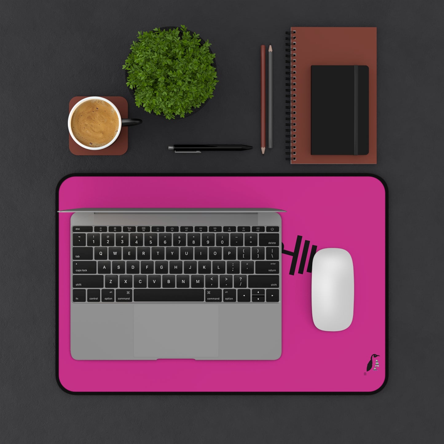 Desk Mat: Weightlifting Pink