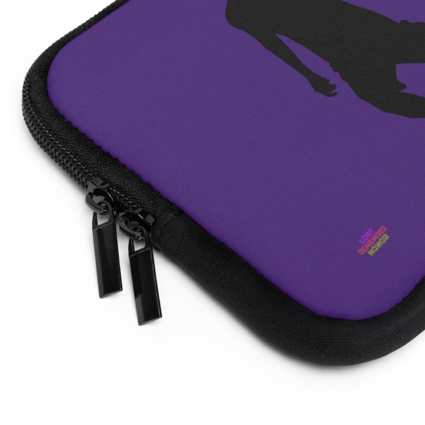 Laptop Sleeve: Soccer Purple