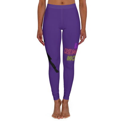 Women's Spandex Leggings: Soccer Purple