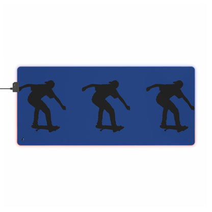 LED Gaming Mouse Pad: Skateboarding Dark Blue