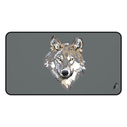 Desk Mat: Wolves Dark Grey