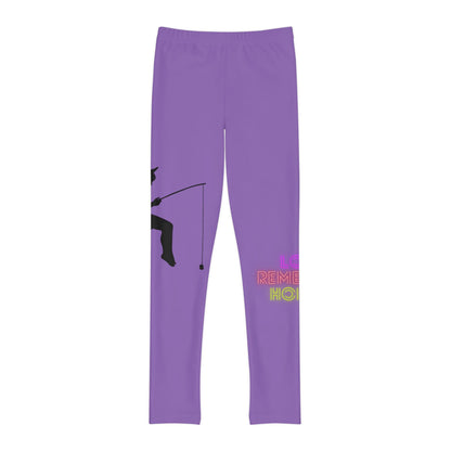 Youth Full-Length Leggings: Fishing Lite Purple