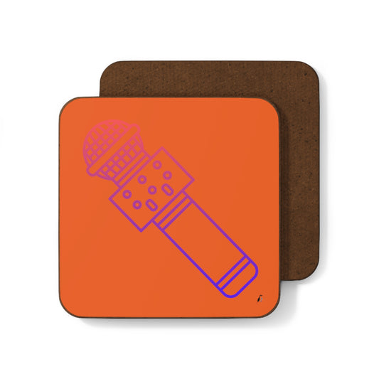 Hardboard Back Coaster: Music Orange