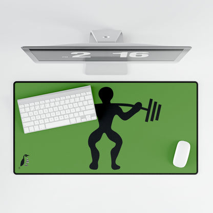 Desk Mats: Weightlifting Green