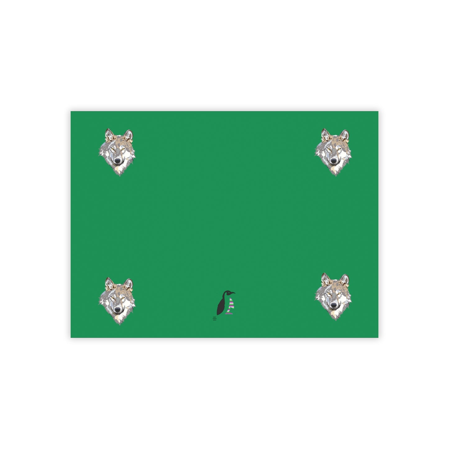 Post-it® Note Pads: Wolves Dark Green