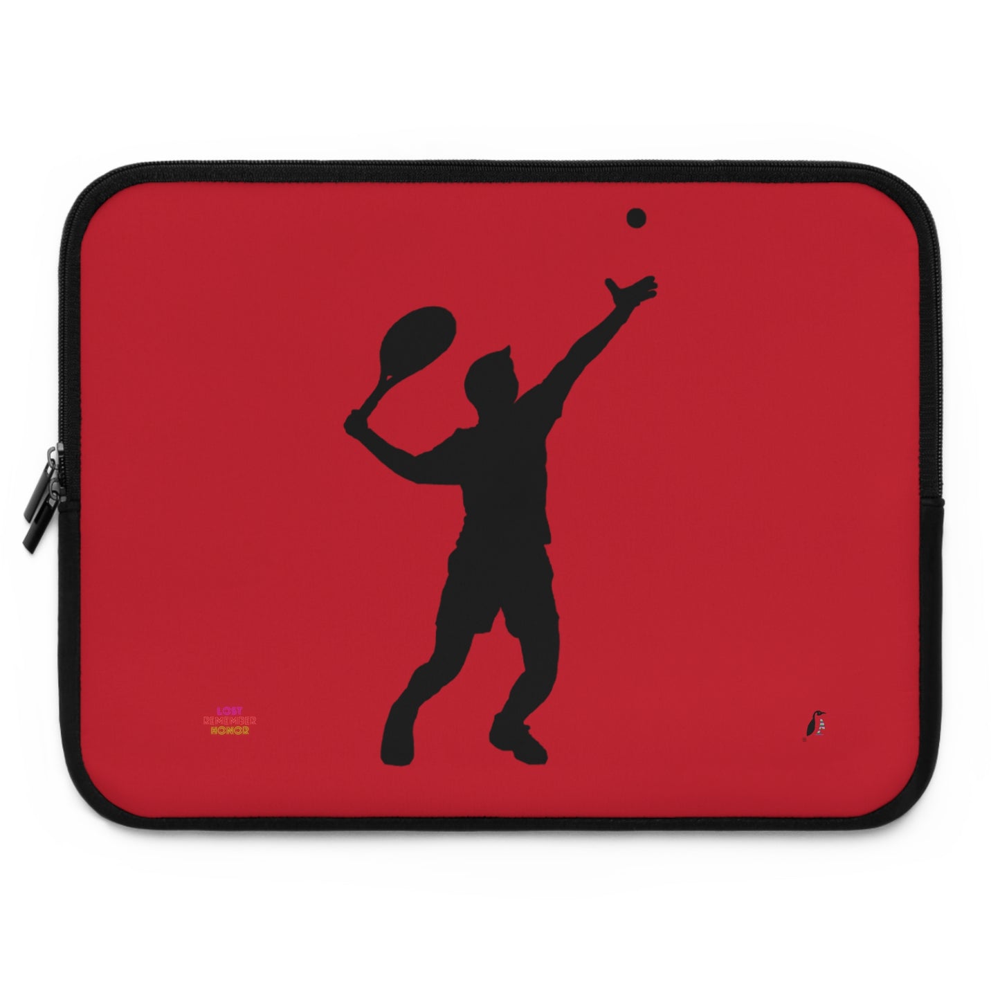 Laptop Sleeve: Tennis Dark Red