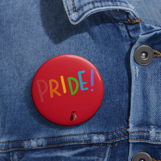 Custom Pin Buttons LGBTQ Pride Dark Red