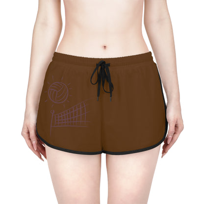 Women's Relaxed Shorts: Volleyball Brown