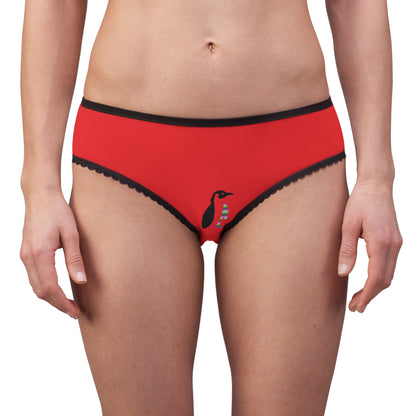 Women's Briefs: Fishing Red