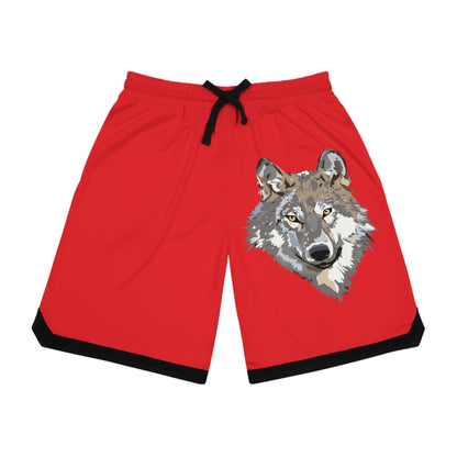 Basketball Rib Shorts: Wolves Red