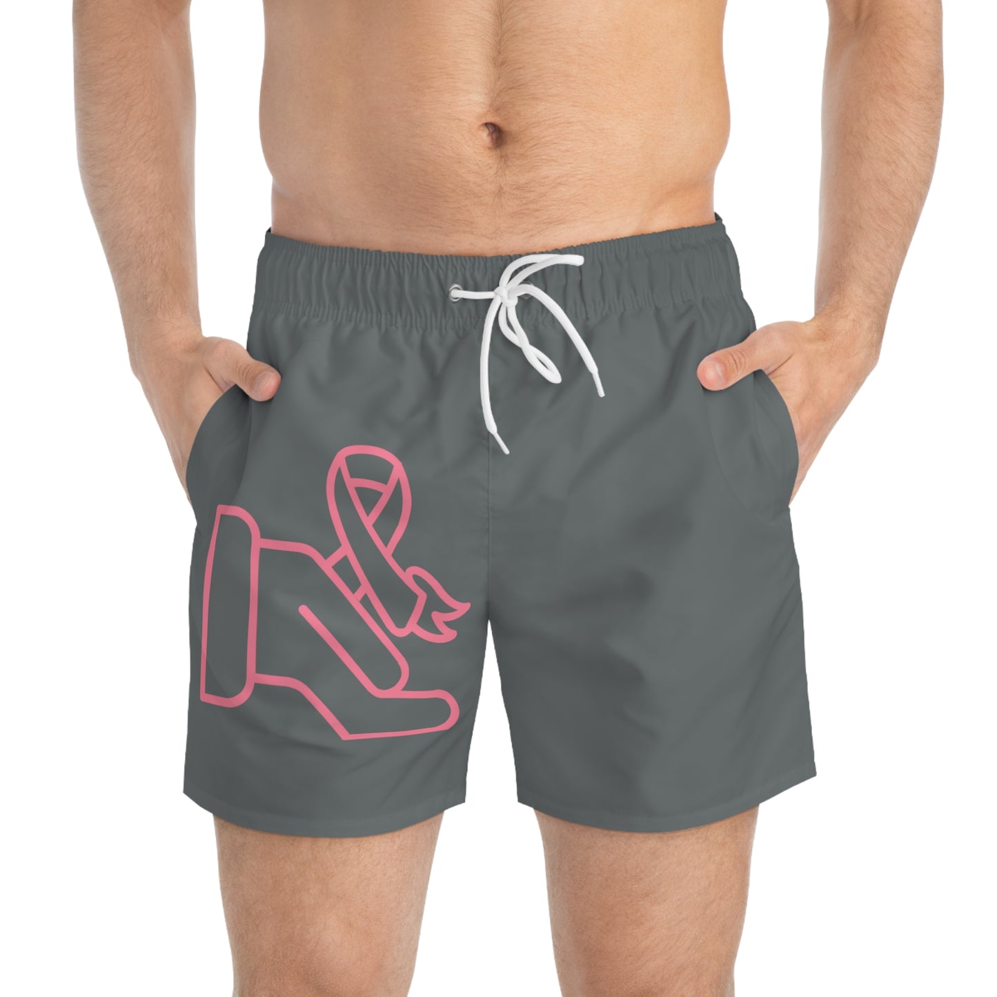 Swim Trunks: Fight Cancer Dark Grey