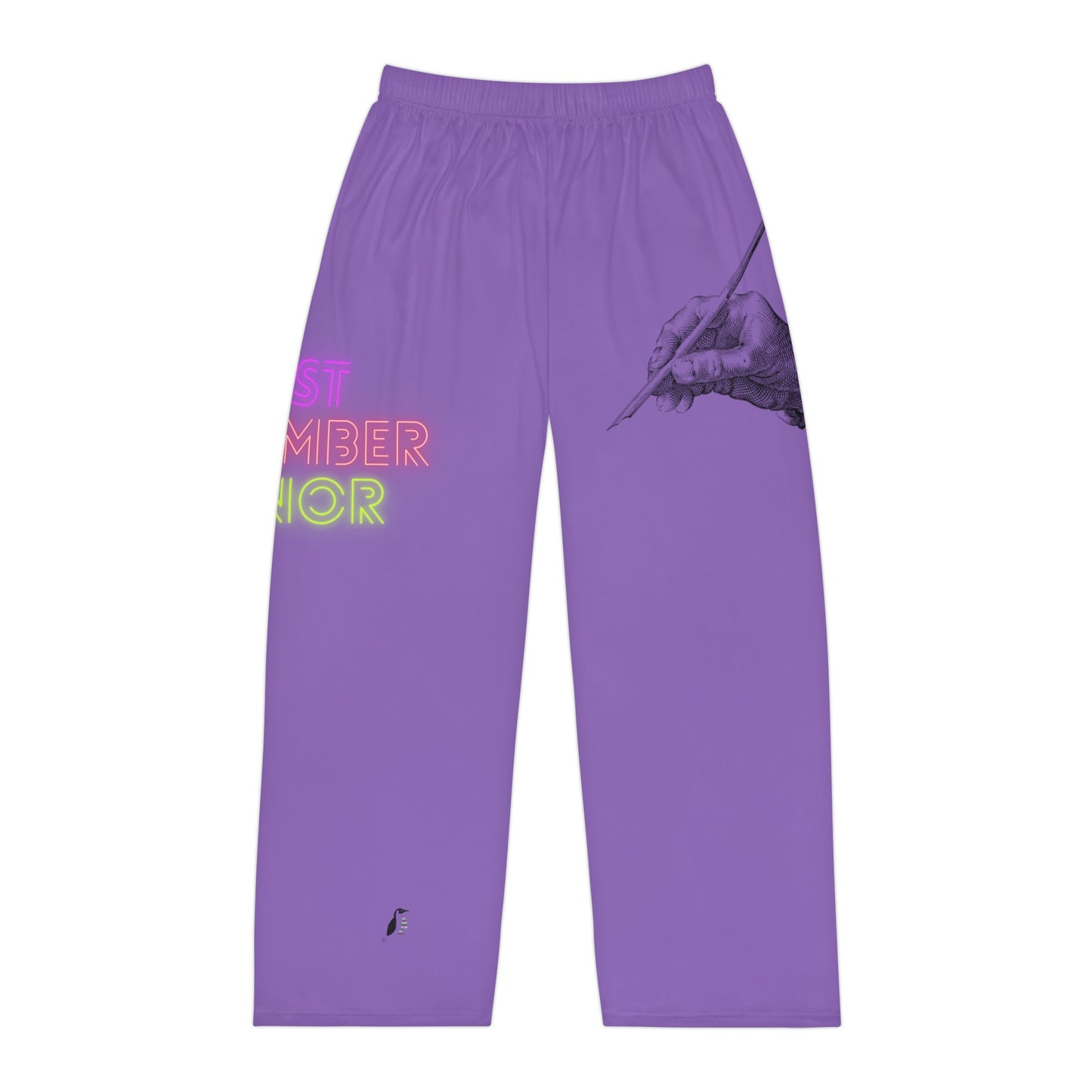 Men's Pajama Pants: Writing Lite Purple