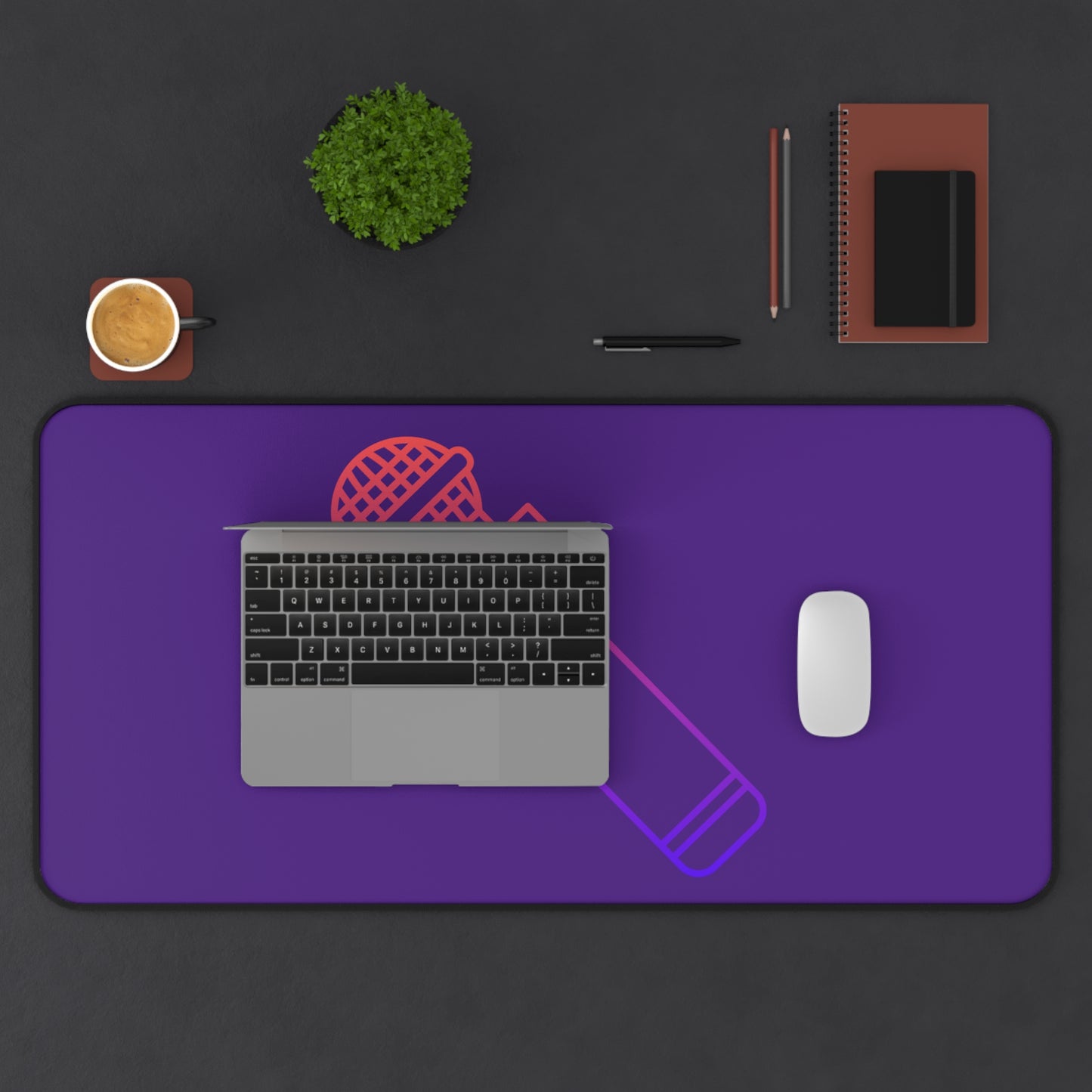 Desk Mat: Music Purple