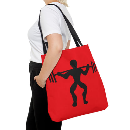 Tote Bag: Weightlifting Red