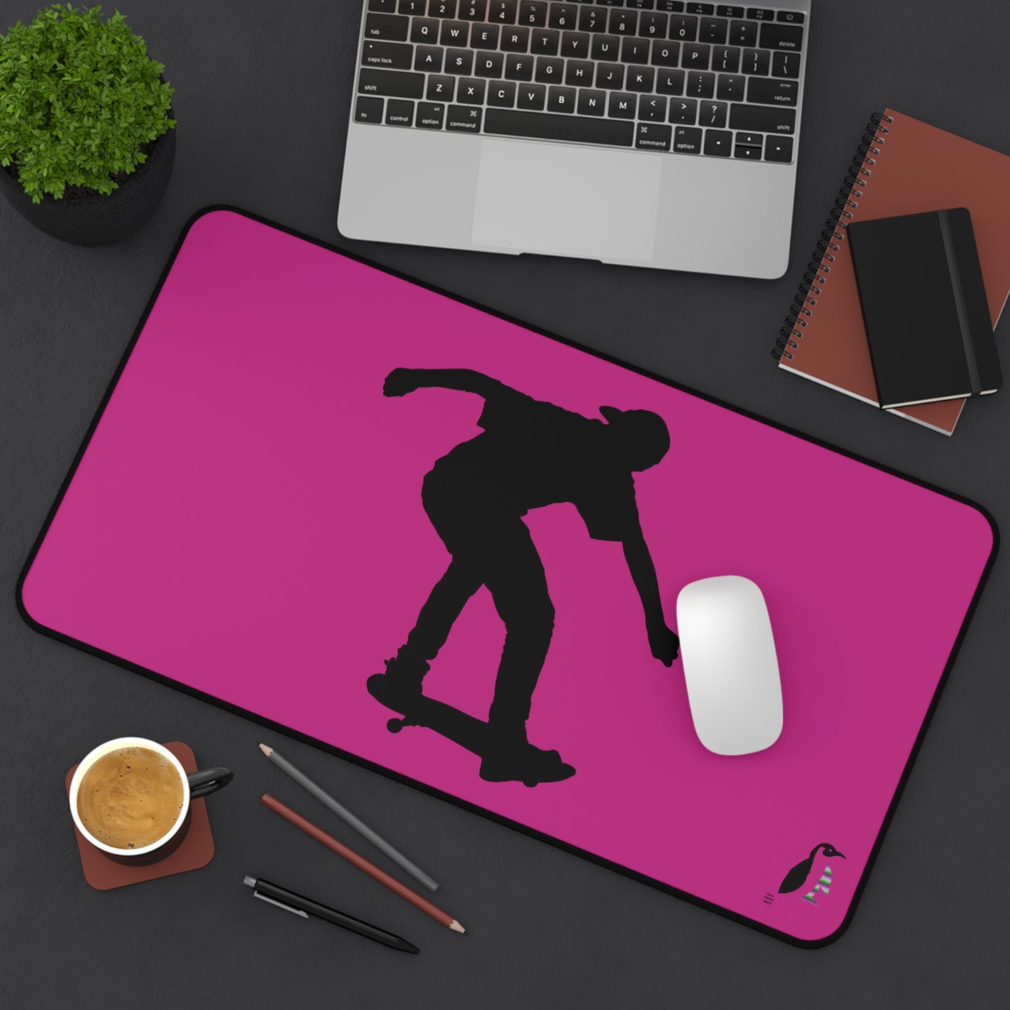 Desk Mat: Skateboarding Pink