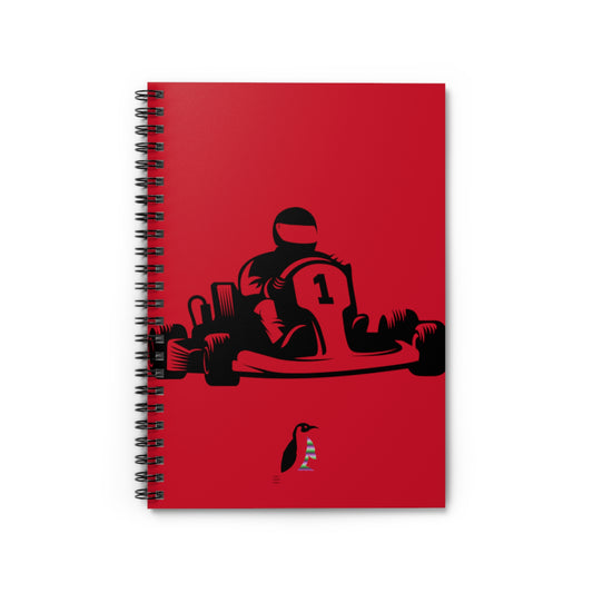 Spiral Notebook - Ruled Line: Racing Dark Red