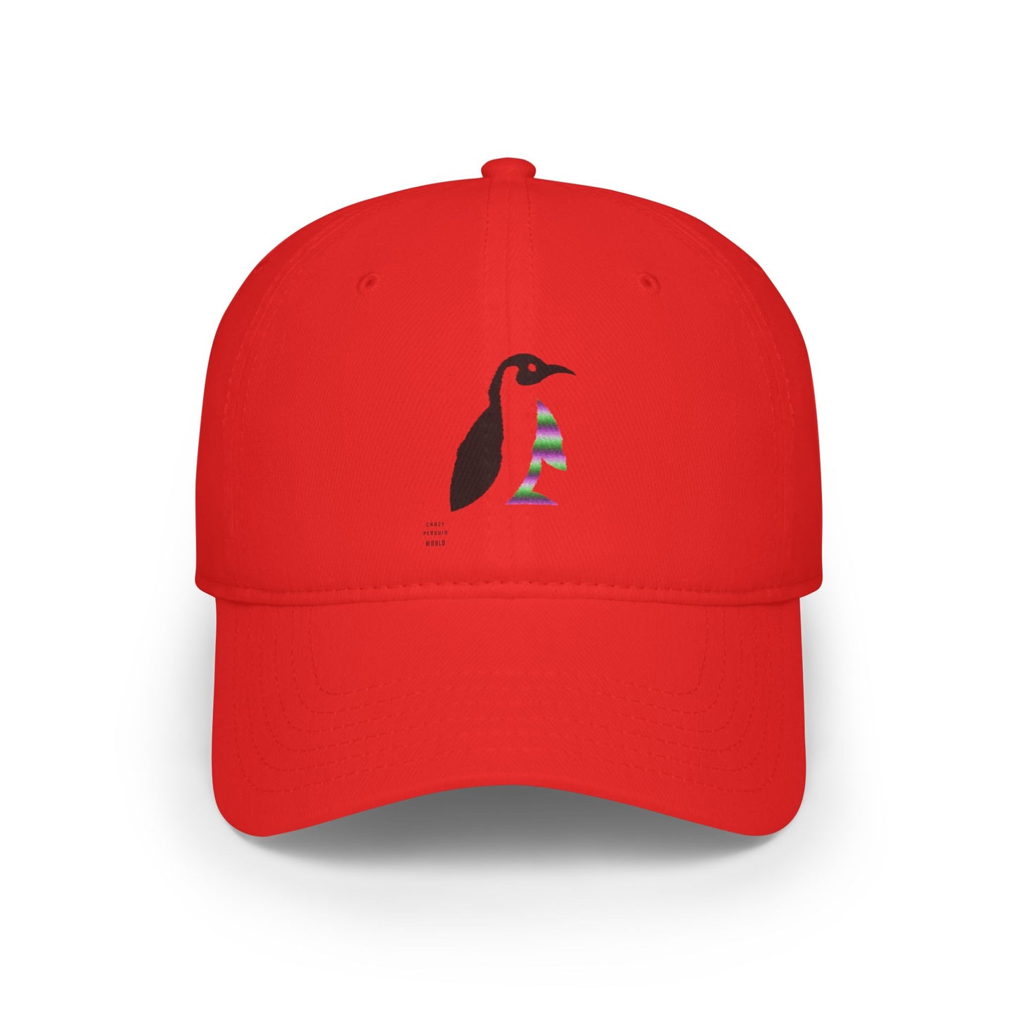 Low Profile Baseball Cap: Crazy Penguin World Logo