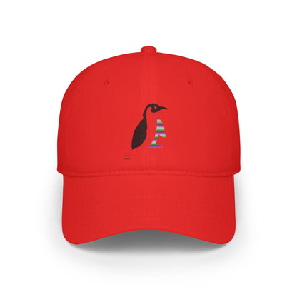 Low Profile Baseball Cap: Crazy Penguin World Logo