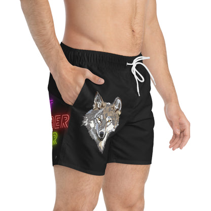 Swim Trunks: Wolves Black