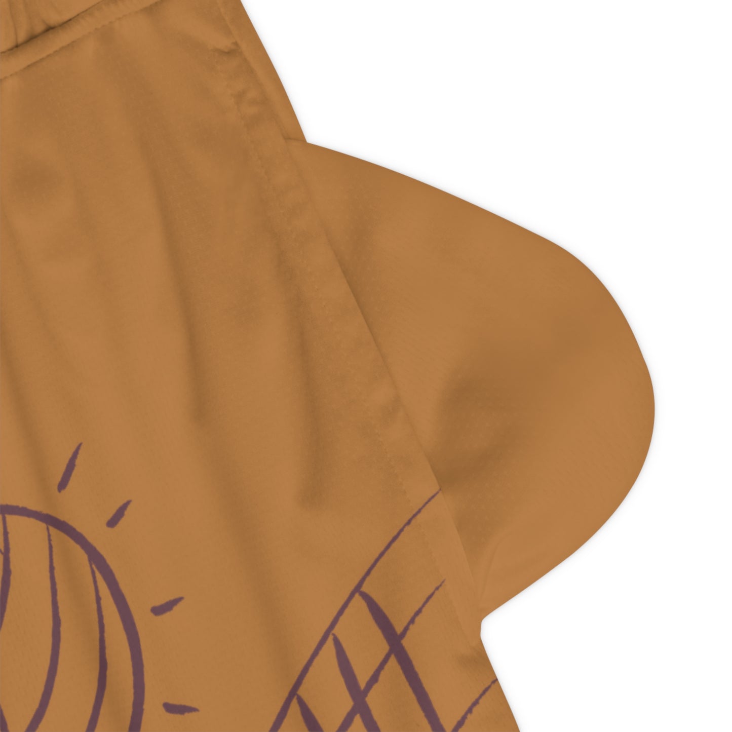 Basketball Rib Shorts: Volleyball Lite Brown