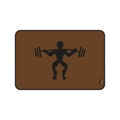 Desk Mat: Weightlifting Brown